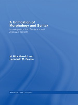 cover image of A Unification of Morphology and Syntax
